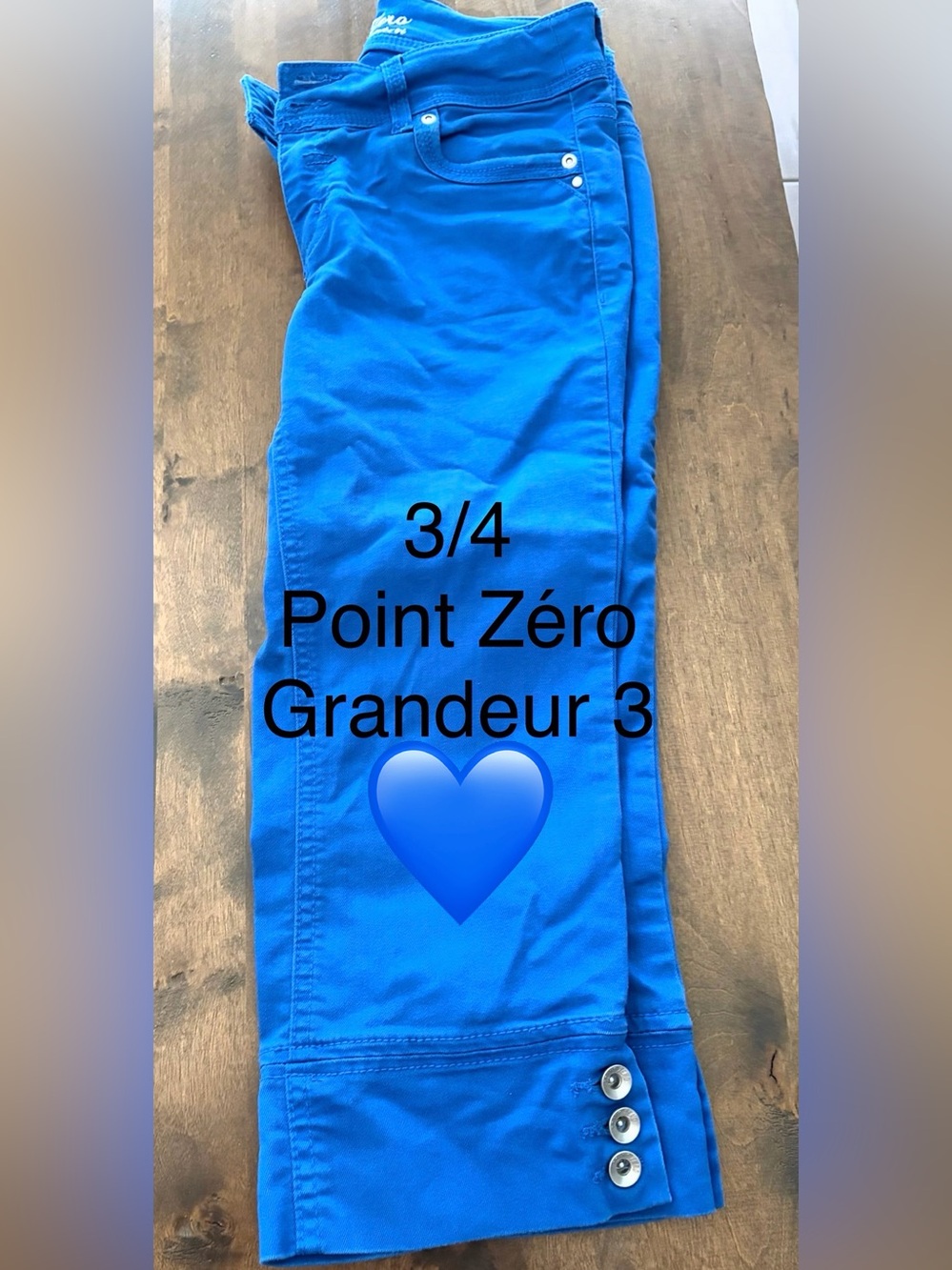 Point Zero women’s Cobalt Blue 3/4 Leggings